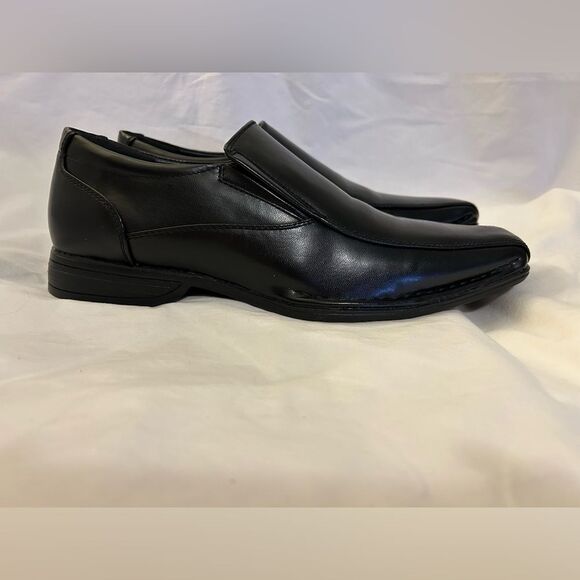 NWT Bruno Marc Men's Loafers M Giorgio Black Square Bicycle Toe Shoes Size 8 - Picture 2 of 11